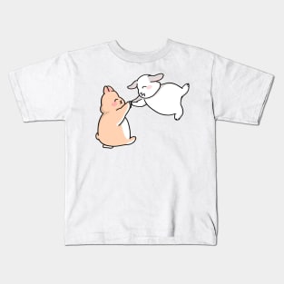 Happy Couple Fat Rabbit Kids T-Shirt